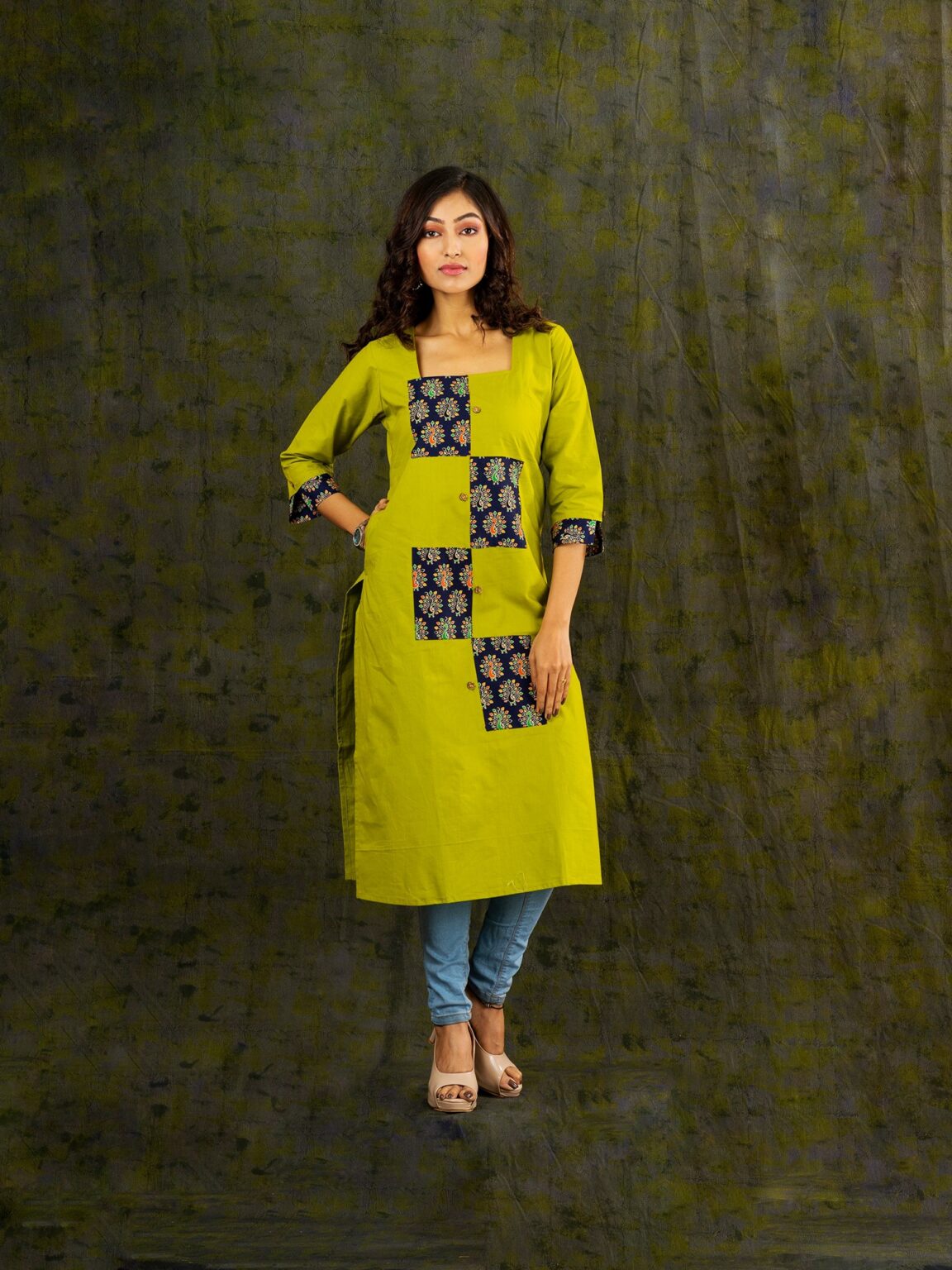 Box Patch Pure Cotton Kurti