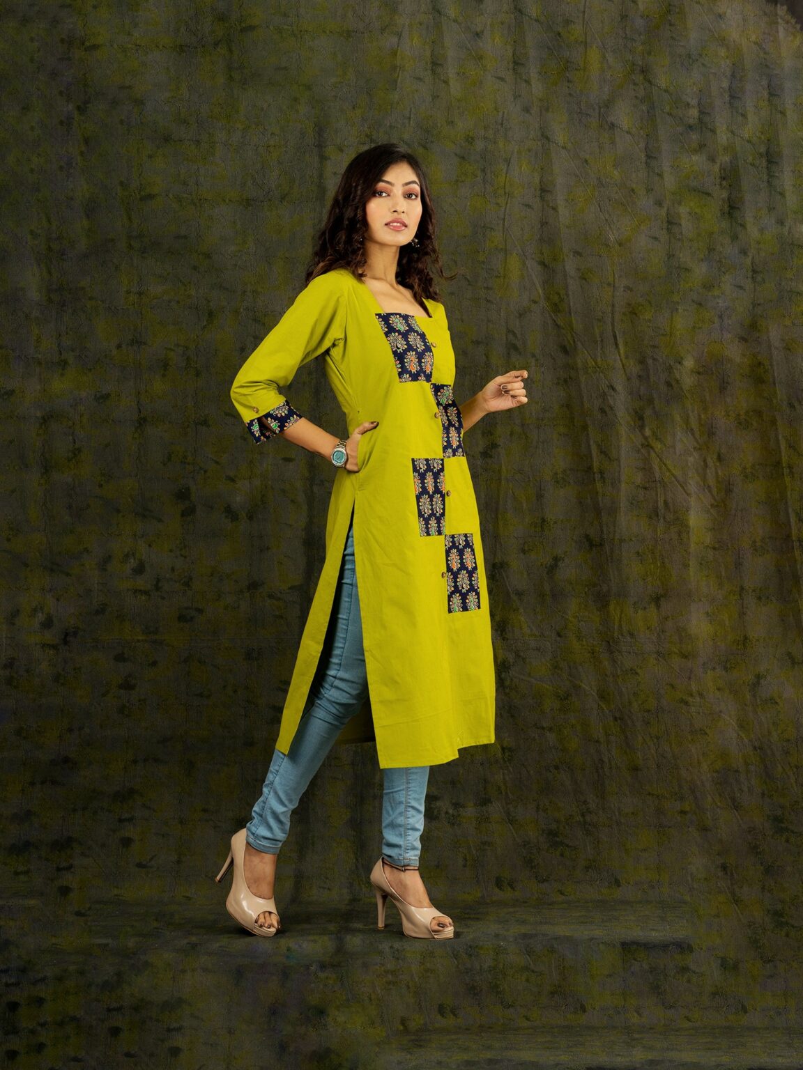 Box Patch Pure Cotton Kurti - Image 3