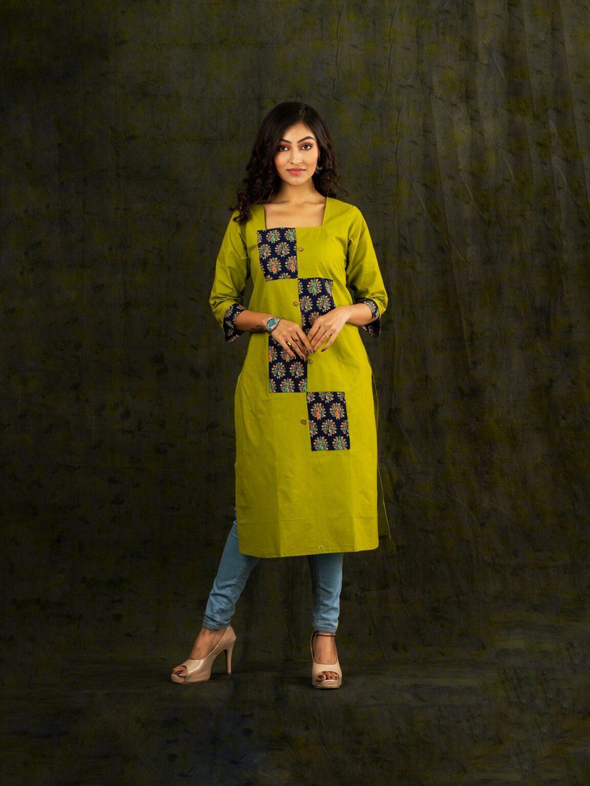 Box Patch Pure Cotton Kurti - Image 2