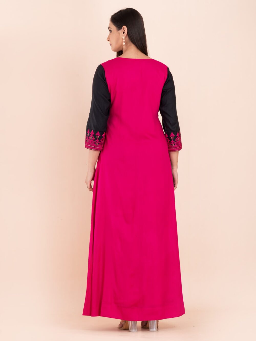 Twilight Garden Embroidered Muslin Gown Dress - Image 2