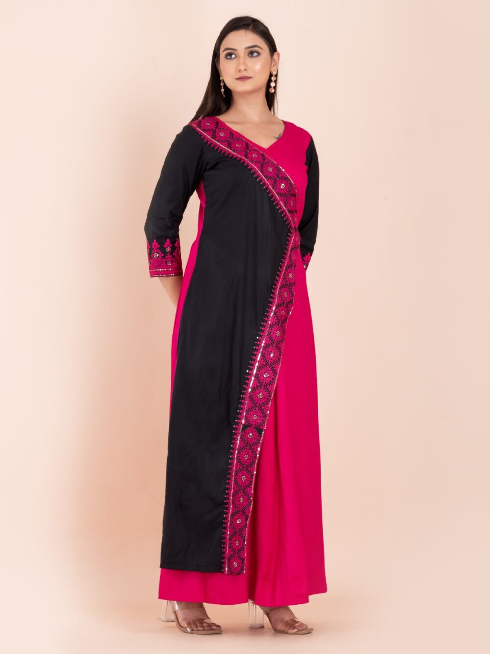 Twilight Garden Embroidered Muslin Gown Dress - Image 3