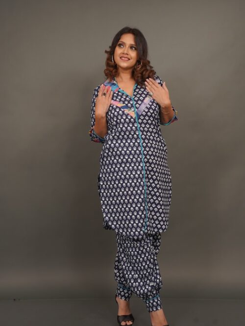 Indigo Ease Printed Cotton Co-ord Set