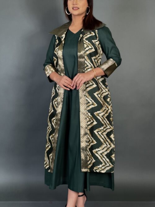 Classic Charm Bottle Green Fusion Dress