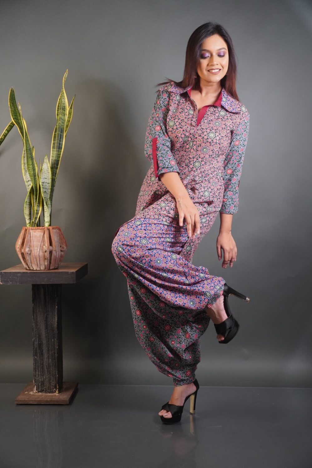 Ajrak Charm Boho Cotton Co-ord Set for Women - Image 3
