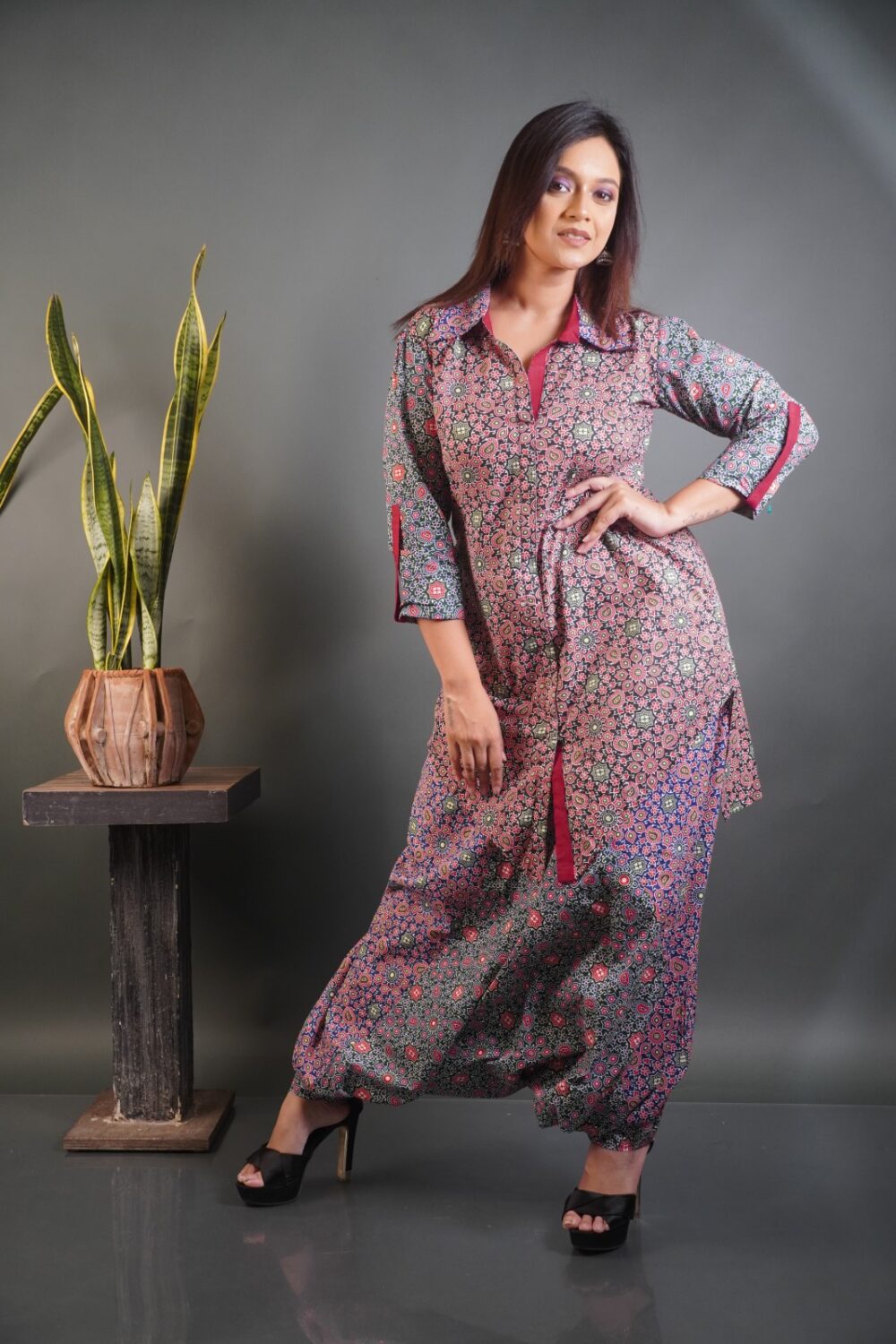 Ajrak Charm Boho Cotton Co-ord Set for Women - Image 4