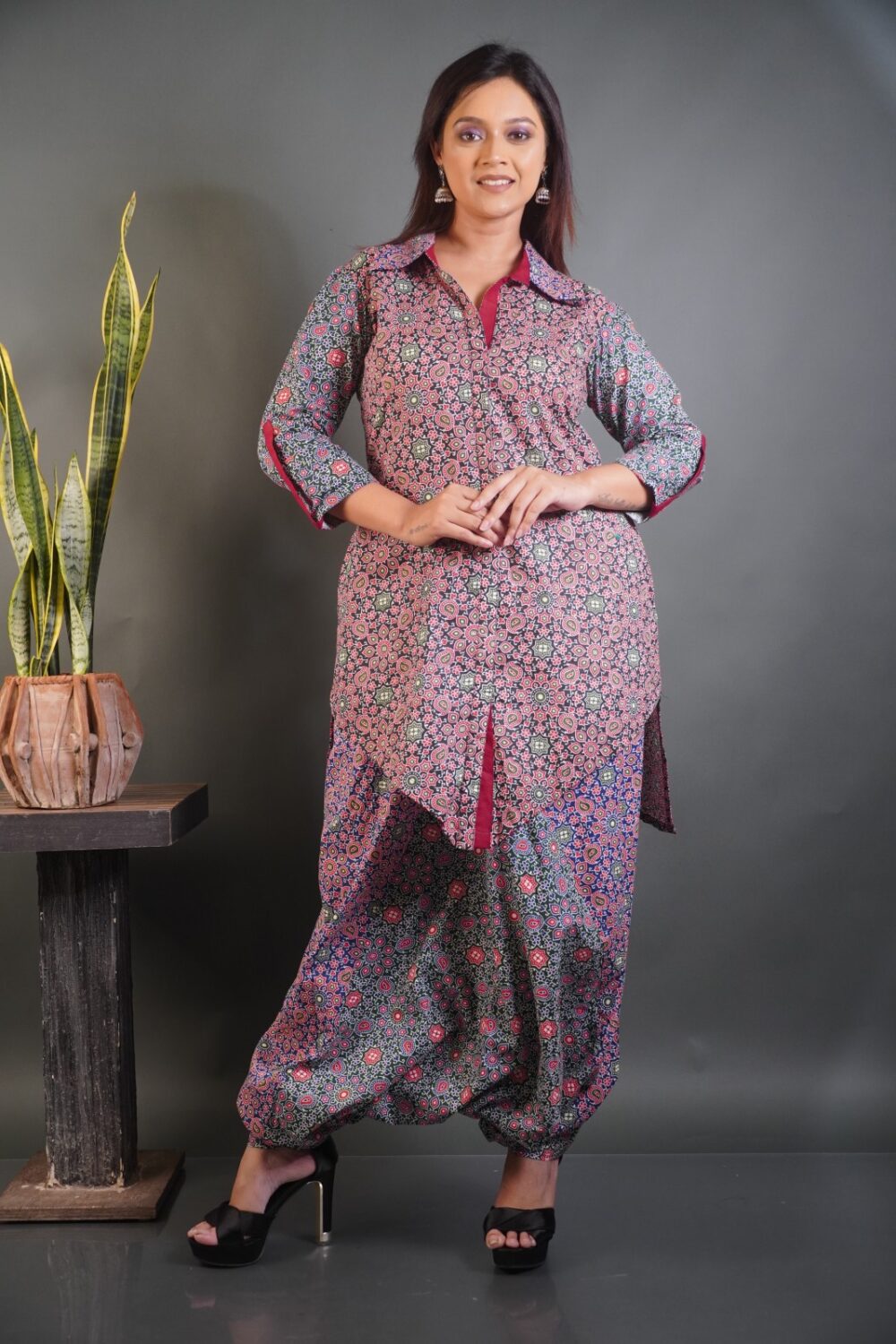 Ajrak Charm Boho Cotton Co-ord Set for Women