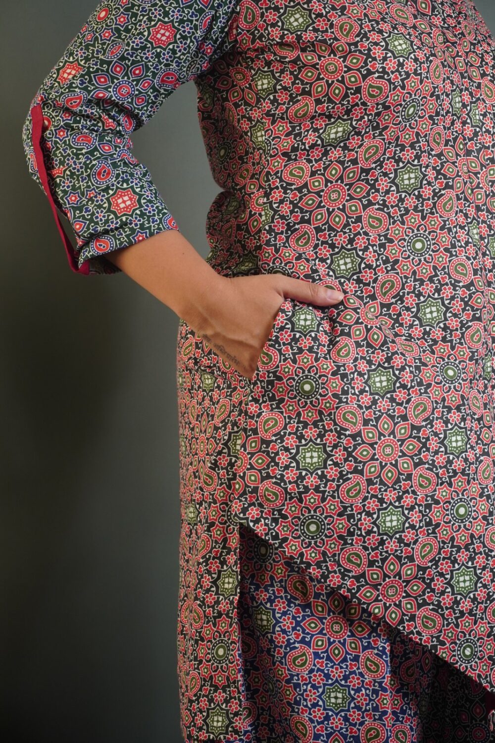 Ajrak Charm Boho Cotton Co-ord Set for Women - Image 5