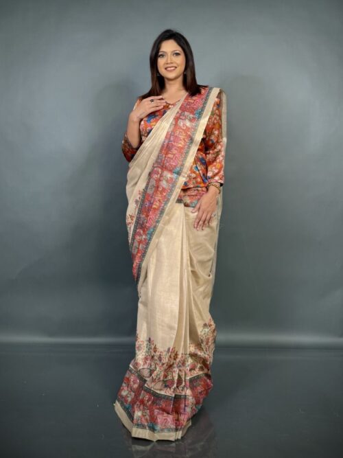 Effortless Elegance Ready to Wear Tissue Saree
