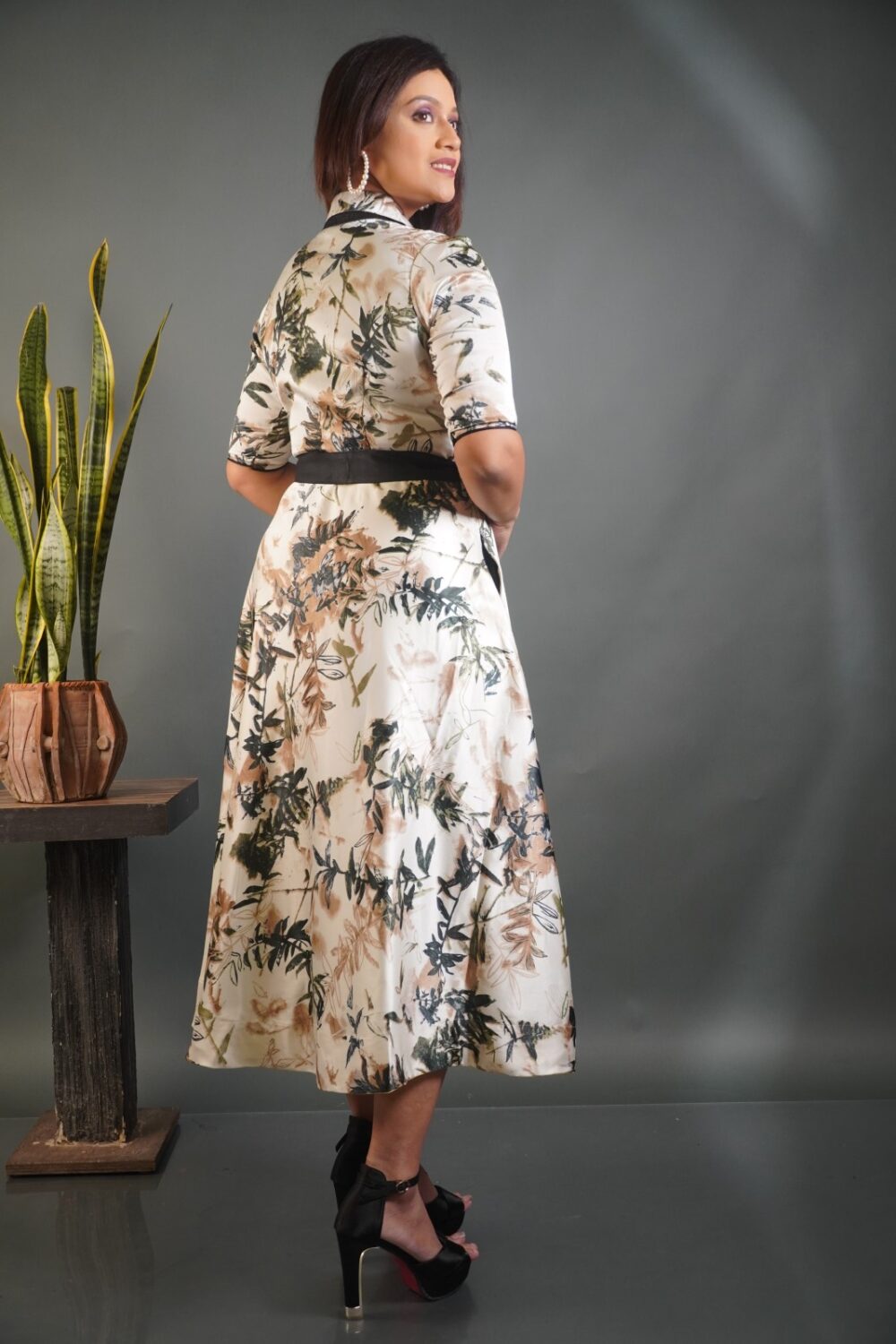 The Monochrome Edge Indo-Western Dress - Image 2