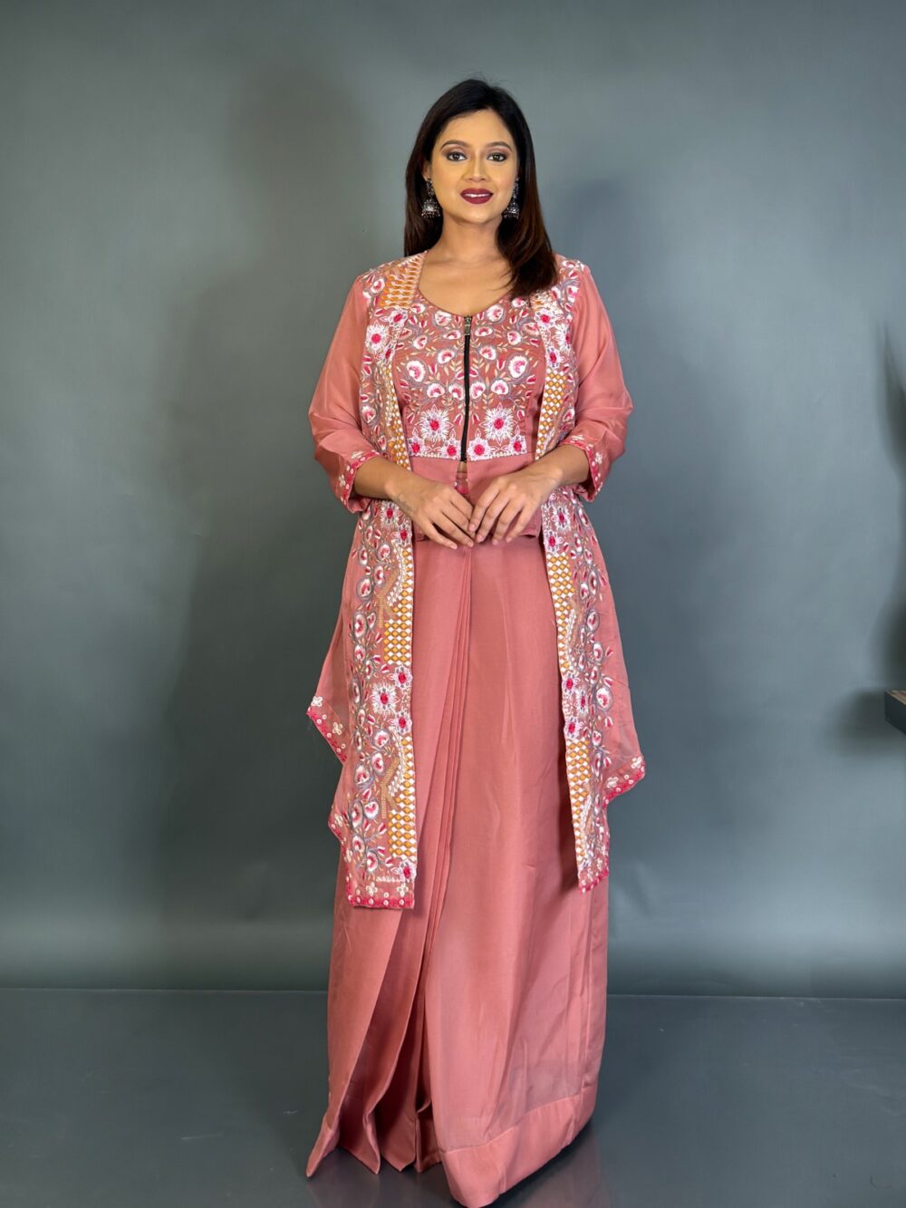 Elysian Bloom 3-Piece Organza Embroidered Set - Image 2