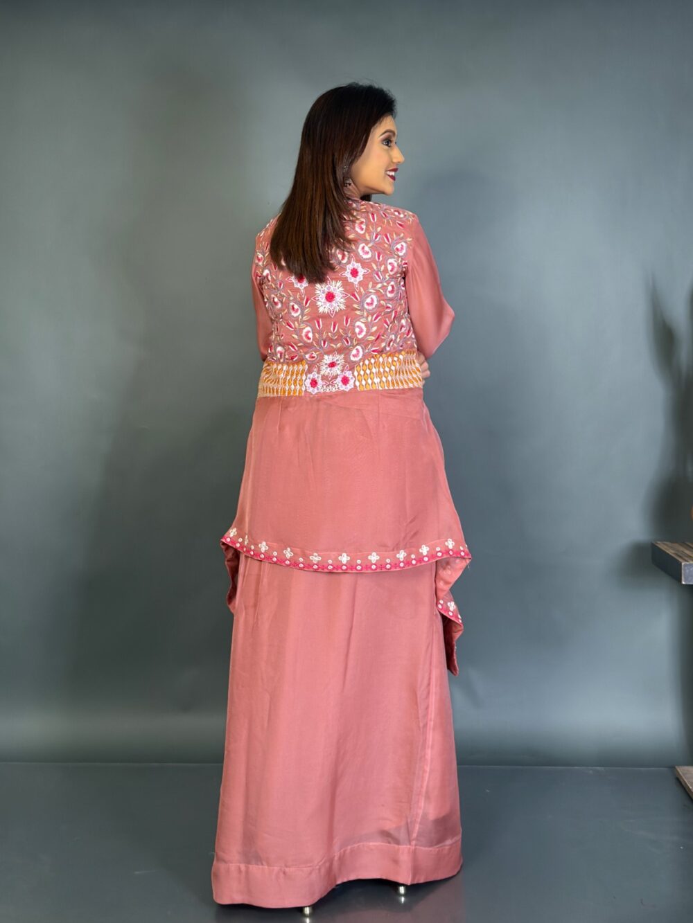 Elysian Bloom 3-Piece Organza Embroidered Set - Image 3