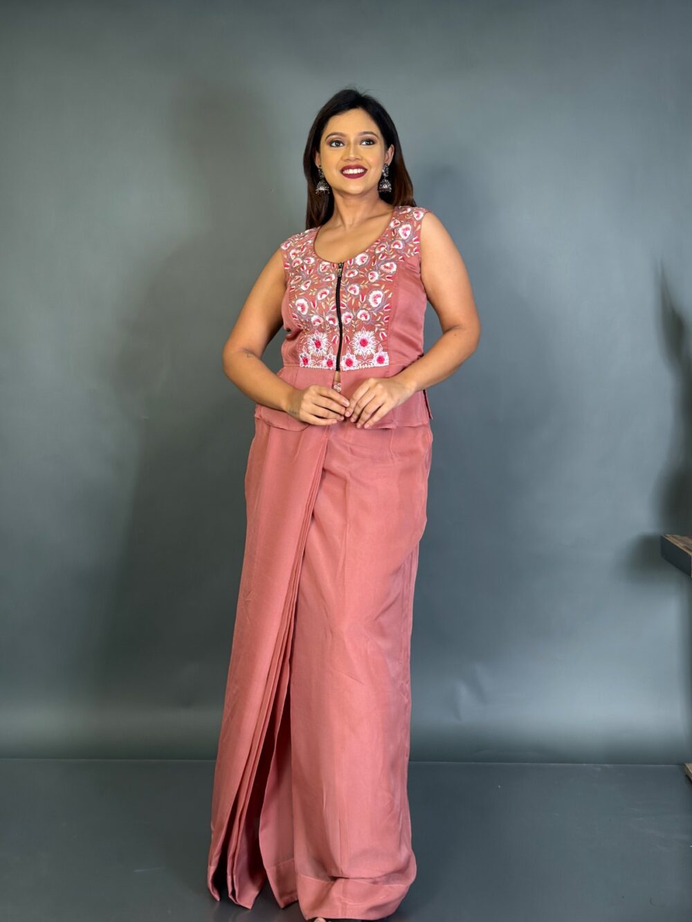 Elysian Bloom 3-Piece Organza Embroidered Set - Image 4