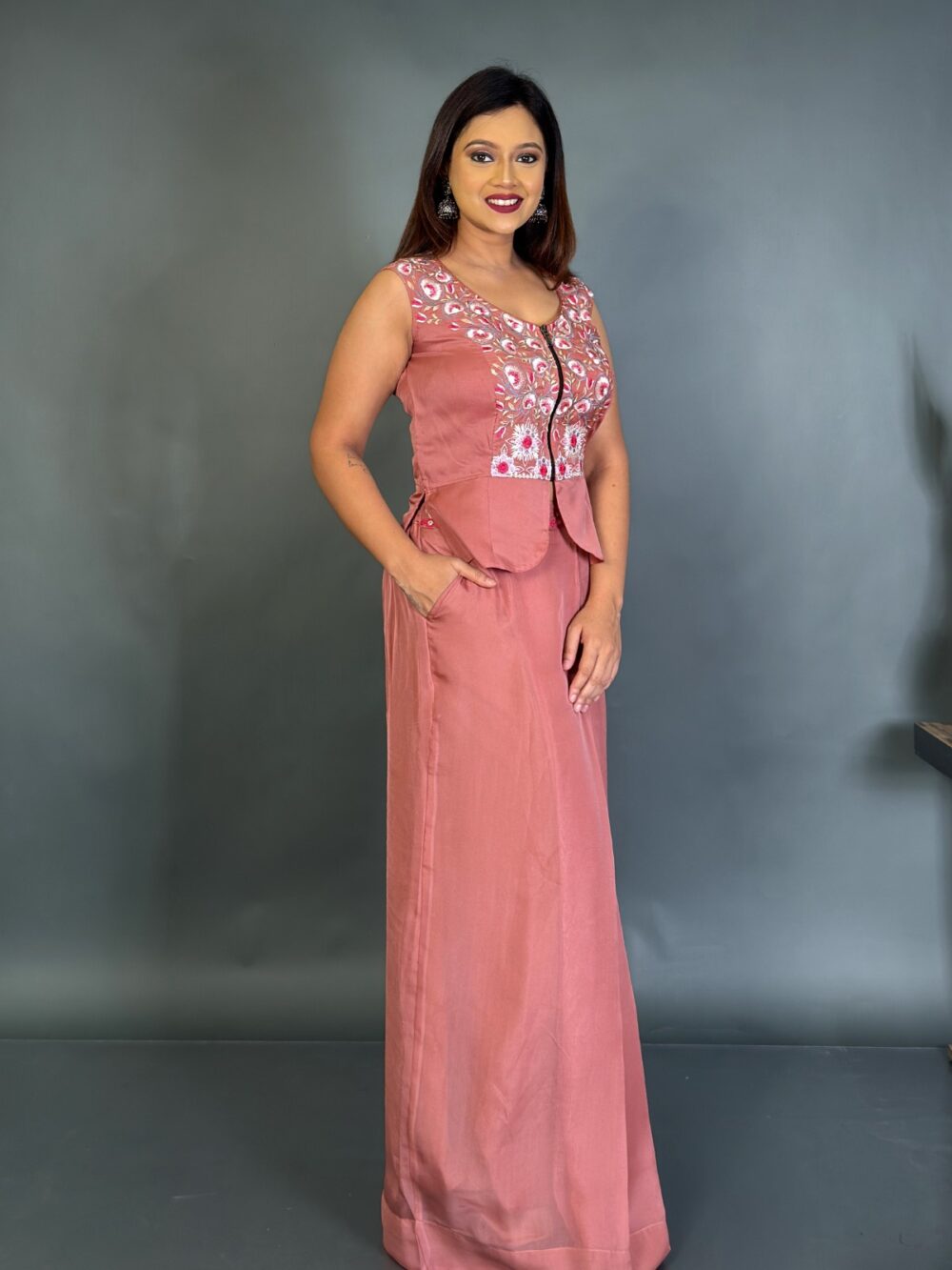Elysian Bloom 3-Piece Organza Embroidered Set - Image 5