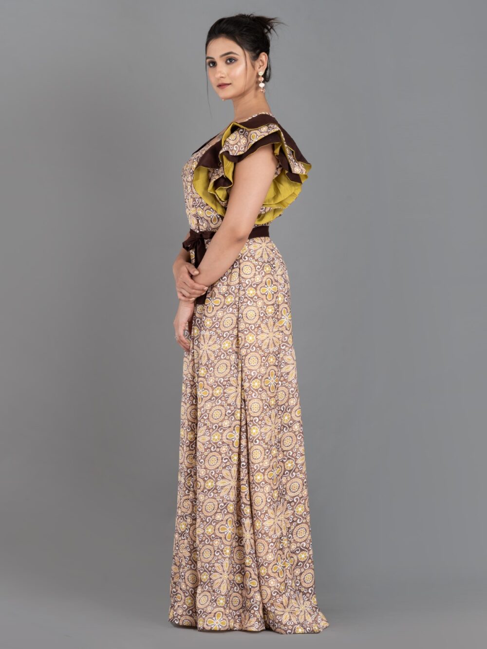 Ajrak Charm Plus Size Sleeveless Fusion Dress - Image 2