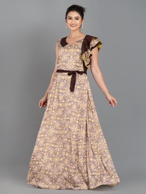 Ajrak Charm Plus Size Sleeveless Fusion Dress