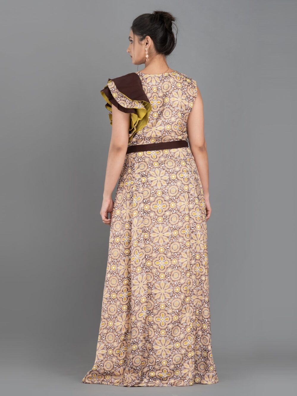 Ajrak Charm Plus Size Sleeveless Fusion Dress - Image 7