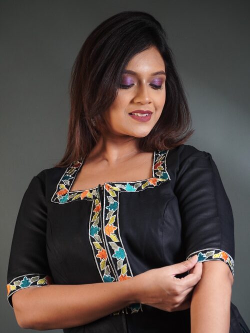 Elegance Defined Black Plus Size Designer Blouse