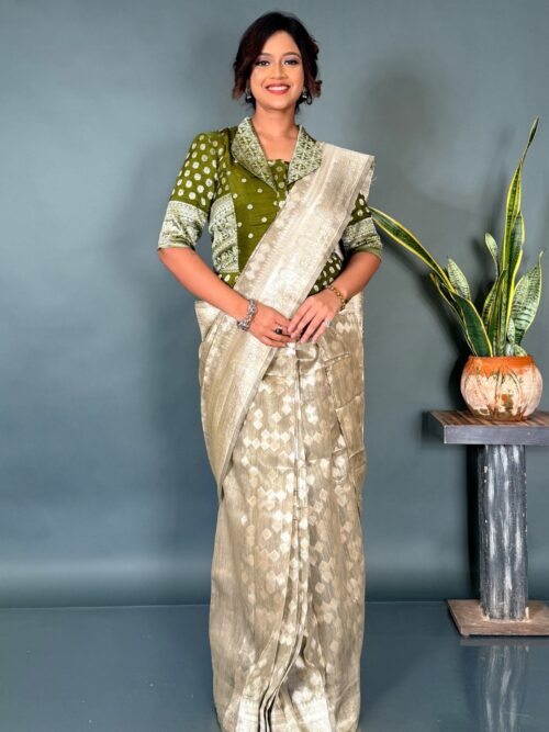 Elegant Organza Designer Insta Saree