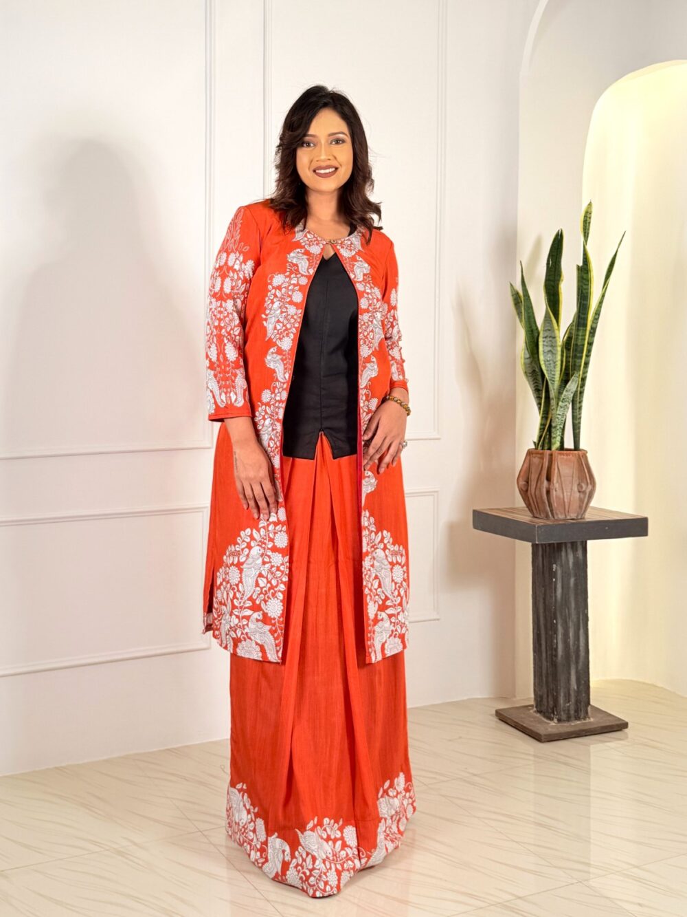 Scarlet Noir Fusion Set – Black Top, Jacket & Skirt