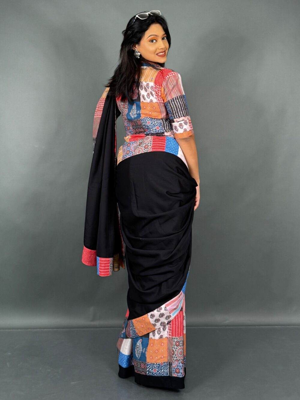 Mystic Hue Black Cotton Partywear Set for Women - Image 5