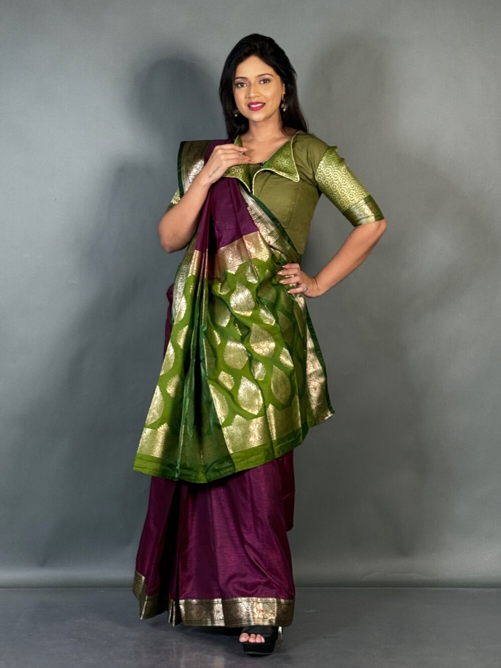 Graceful Glam Plus-Size Embroidered Party Set - Image 2