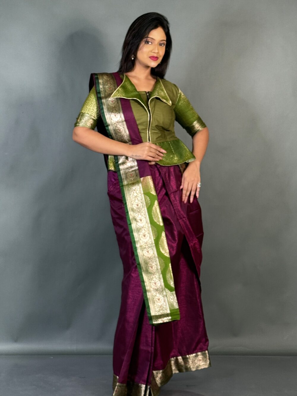 Graceful Glam Plus-Size Embroidered Party Set - Image 3