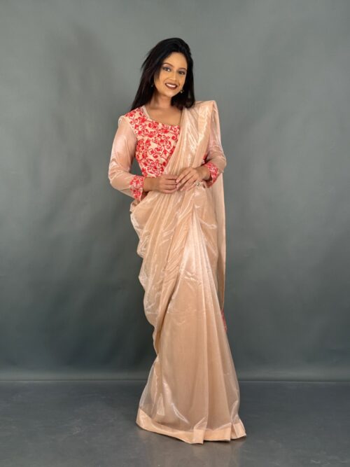 Whispers of Peach Ready to Wear Saree