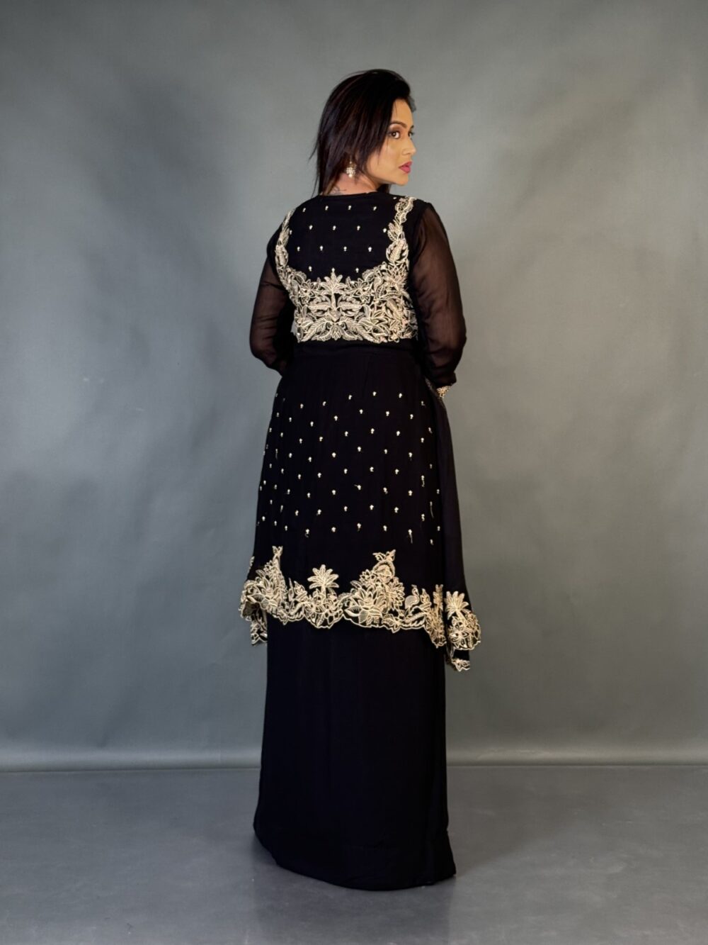 Midnight Grace Plus Size Embroidered Fusion Set - Image 2