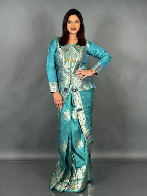 Rama Grace Semi katan Benarasi Fusion Set